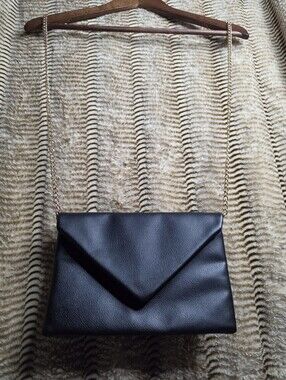 Classic Women's Black Envelope Chain Shoulder Bag